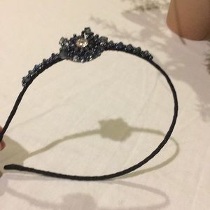 NWOT Blue and black jeweled headband